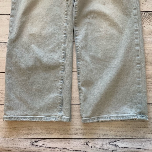 J. Crew Slim Wide Leg High Rise Jeans in Misty Surf Light Wash - Picture 8 of 10